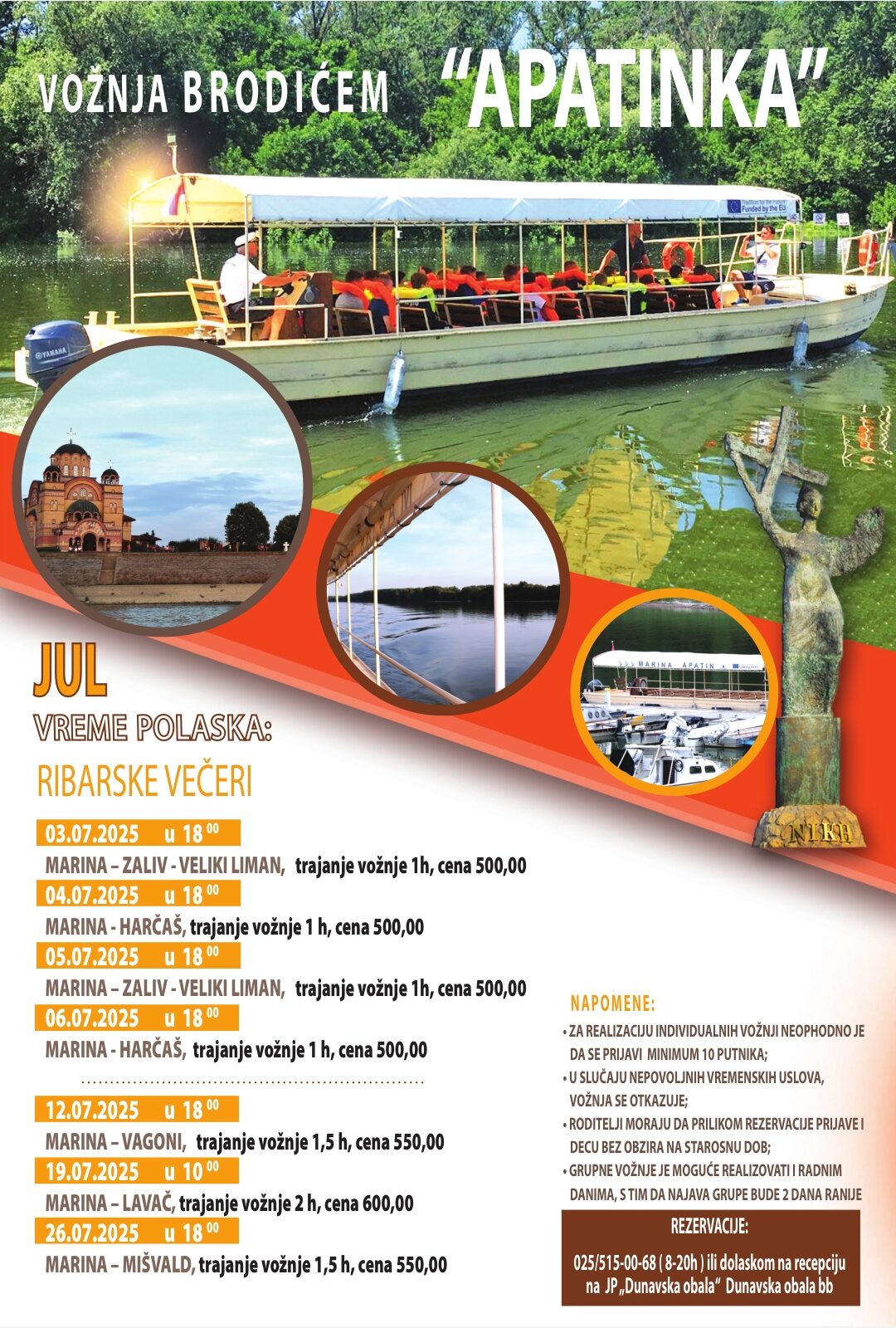 You are currently viewing VOŽNJA BRODIĆEM „APATINKA“ – JUL 2025.